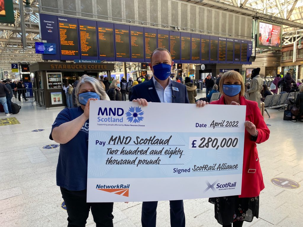 ScotRail Alliance donates £280k to MND Scotland