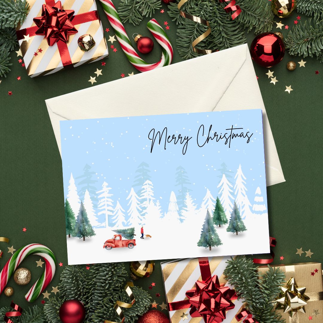 Little Red Truck | Christmas Cards